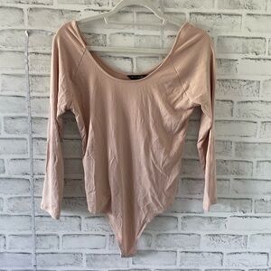 Banana republic light pink long sleeve bodysuit